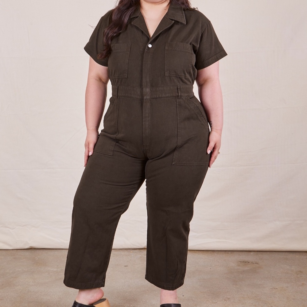 Big Bud Press Short Sleeve Pants Jumpsiut in Espresso Brown size XL
